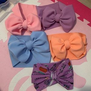 5pack Nylon baby headwrap 6-9months